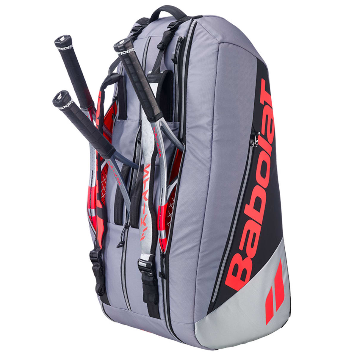 Babolat Pure Strike 9 Pack Bag Carbon Grey Neon Red