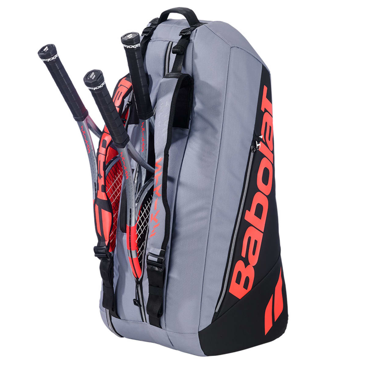 Babolat Pure Strike 6 Pack Bag Carbon Grey Neon Red