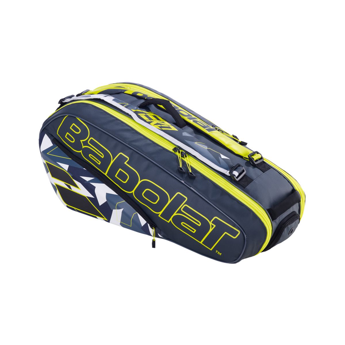 Babolat Pure Aero 6 Pack Bag (Grey/Yellow/White) - Clearance